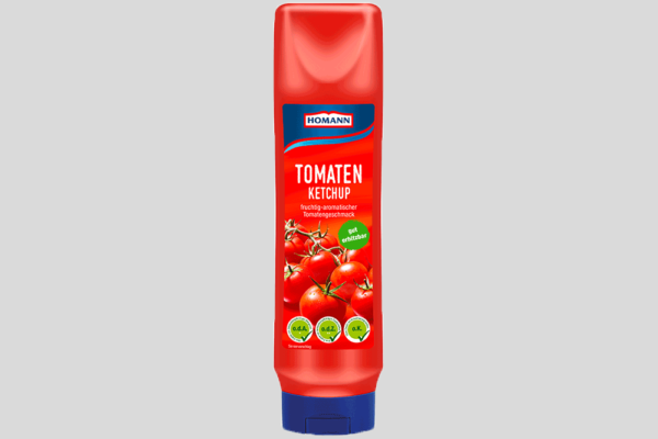 A Squeezy Bottle of Homann Tomato Ketchup