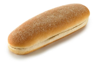 Sliced vegan bread roll