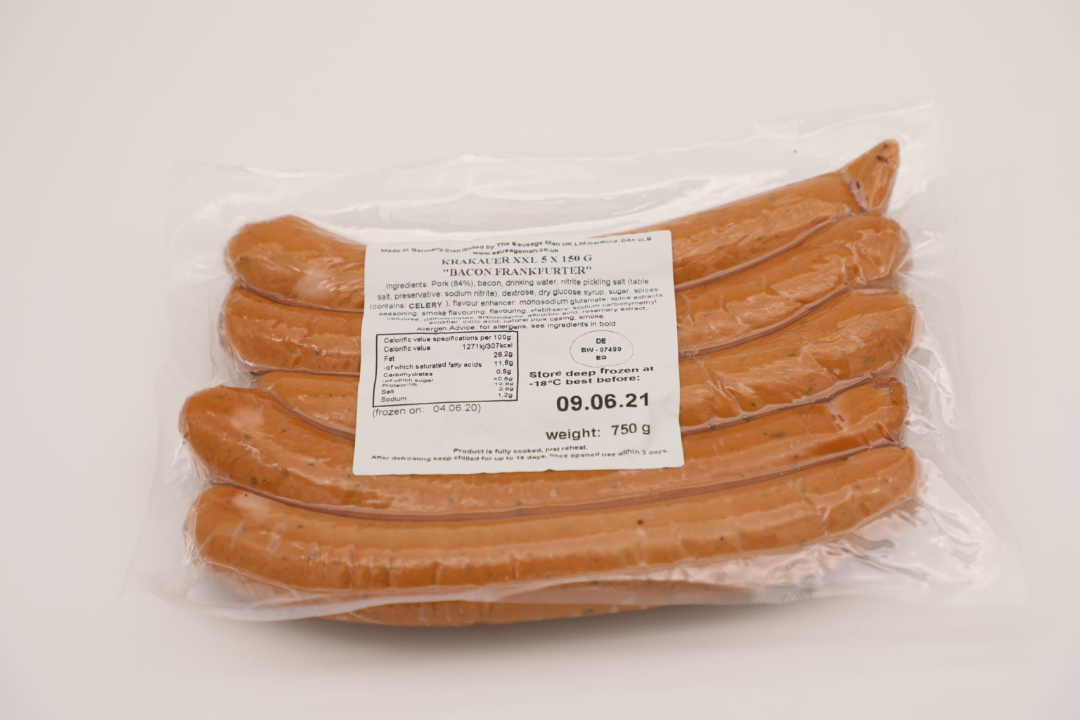 Tasty Krakauer Bacon Frankfurter XXL 25cm The Sausage Man
