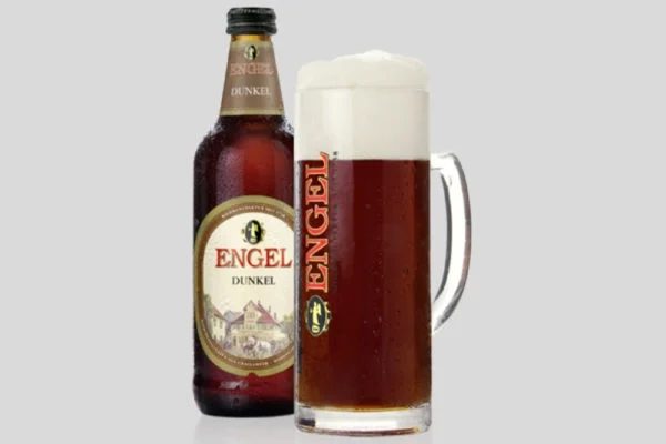 Engel Dunkel Beer in Beer Glass