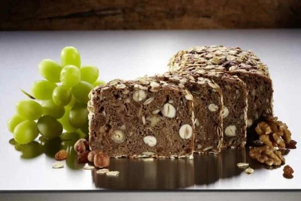 Sliced grape and nut bread