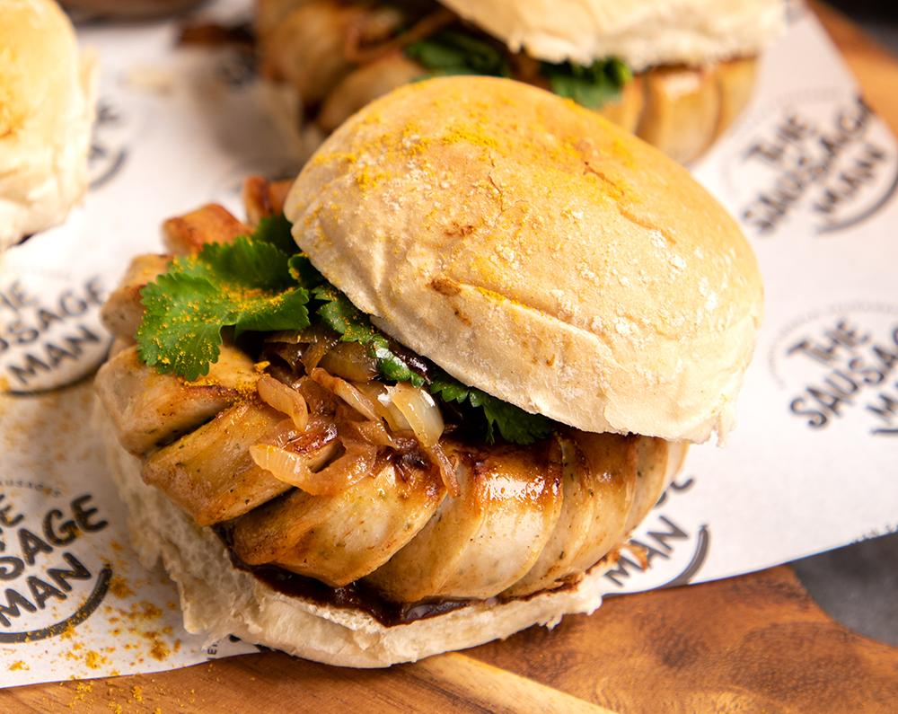 Homage to the Bender in a Bun Currywurst Style The Sausage Man