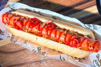 Volks authentic german Currywurst Hot Dog