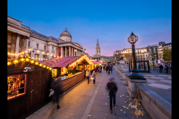 Trafalgar square and Leicester square Christmas market